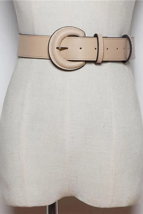 Semicircle Buckle Wide Belt