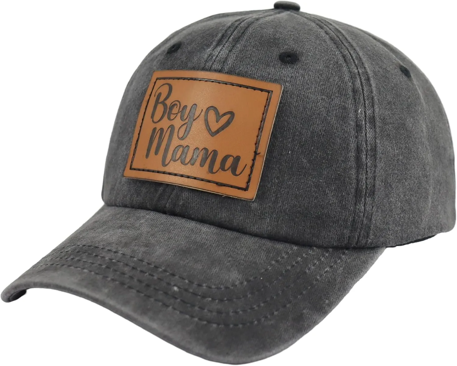 SHANVANKE Boy Mama Hats for Women, Gifts for Mom, Adjustable Embroidered Cotton Denim Boy of Mom Baseball Cap