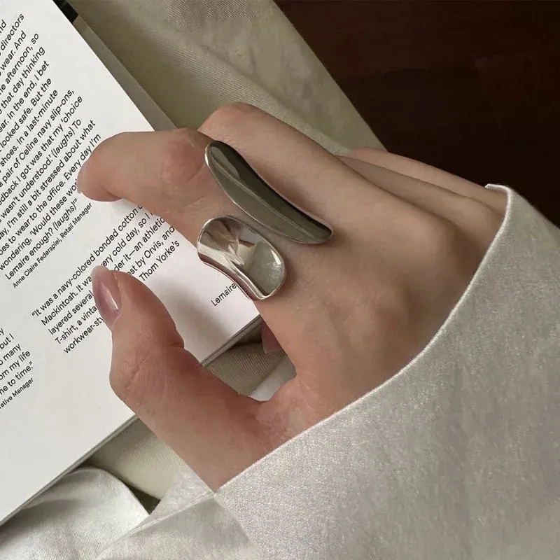 Silver Cuff Smooth Ring