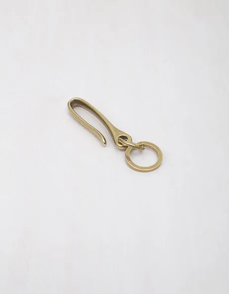 Solid Brass Hook Keychain