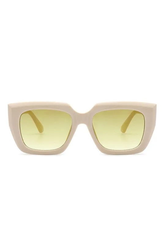 Square Retro Flat Top Cat Eye Fashion Sunglasses