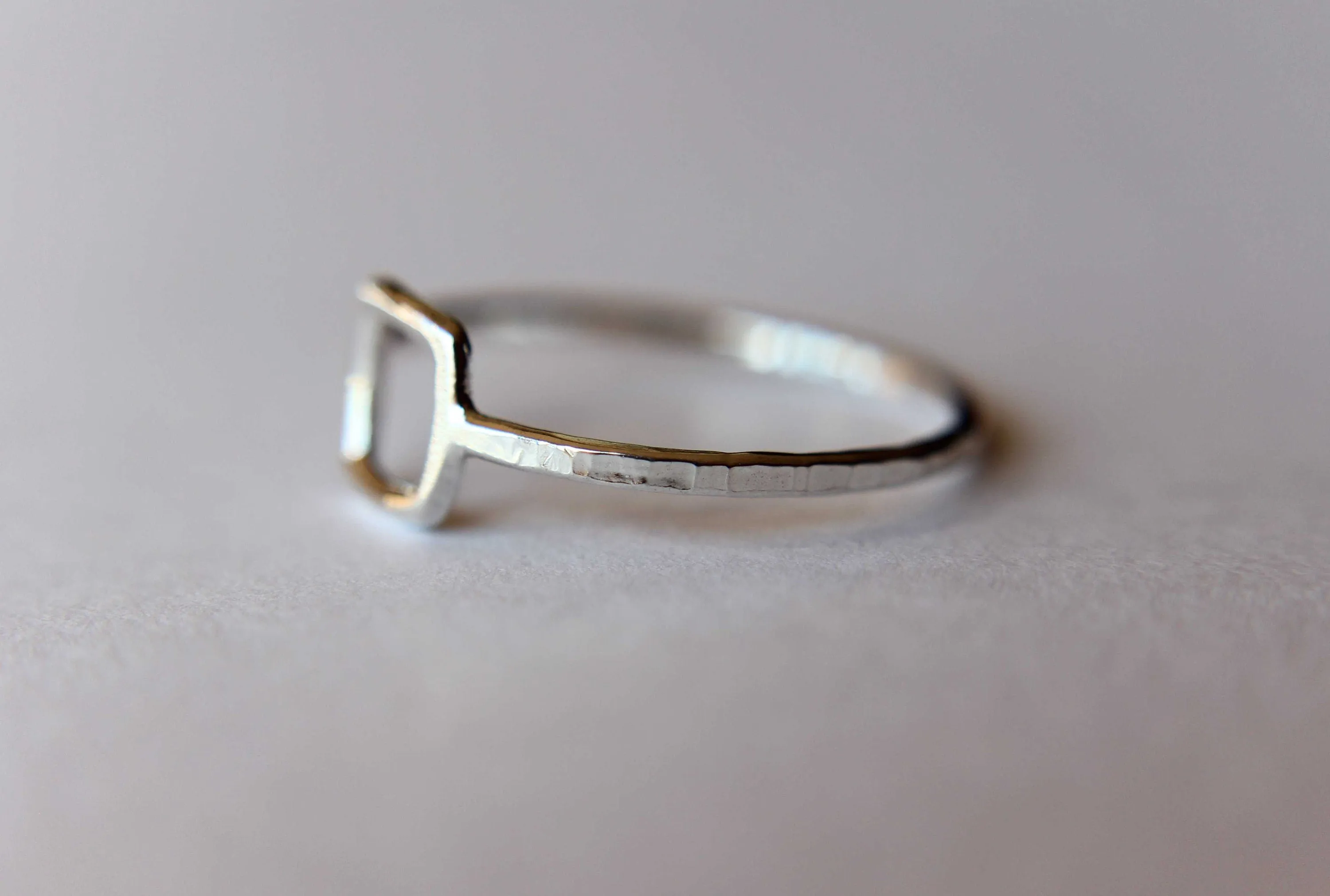 Square Ring, Stacking Rings, Modern Rings, Silver Geometric Rings,Simple Modern Rings, Open Square Ring, Minimalist Jewelry, Simple Ring