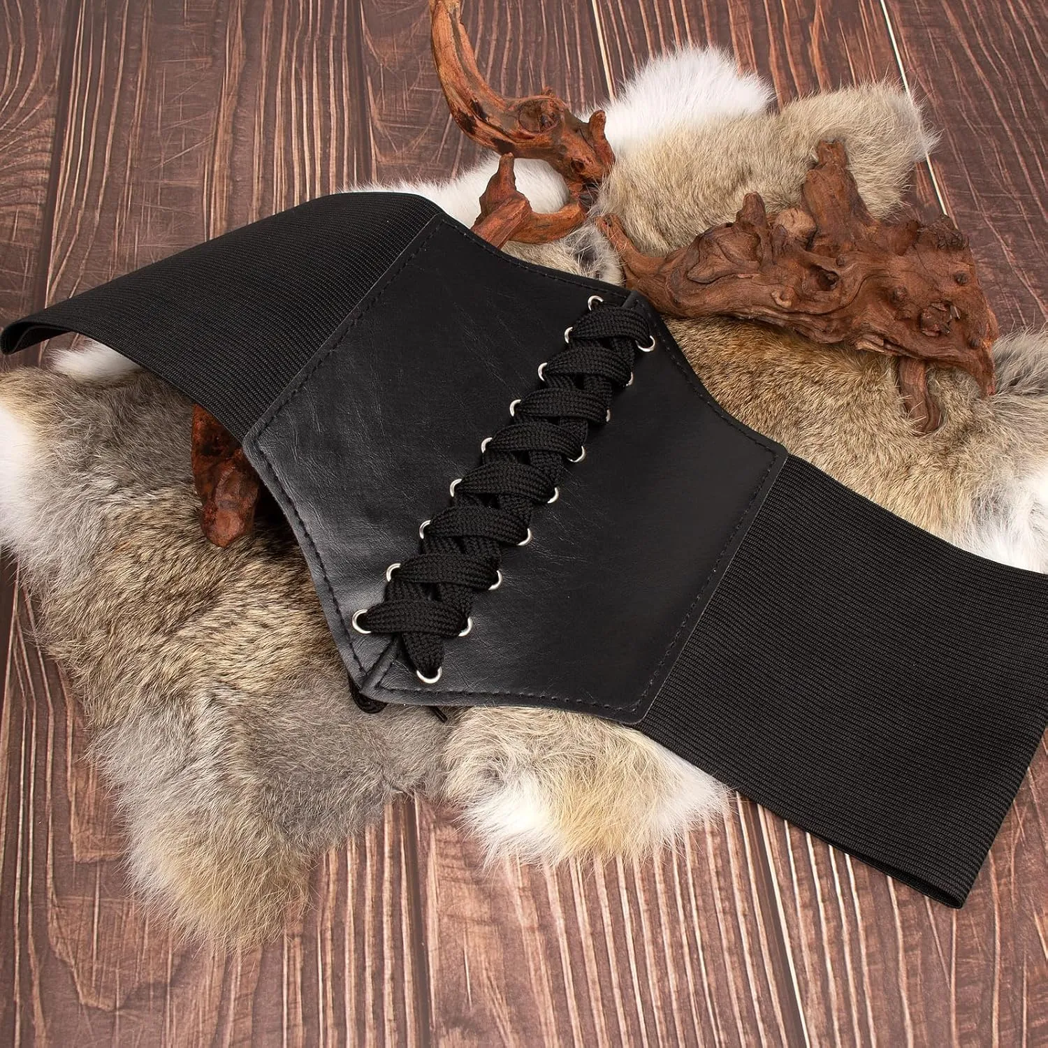 SUMGOGO 5PCS Corset Renaissance Belt Medieval Renaissance Belt Pouch Cork Potion Bottle Festival Halloween Costume Accessory