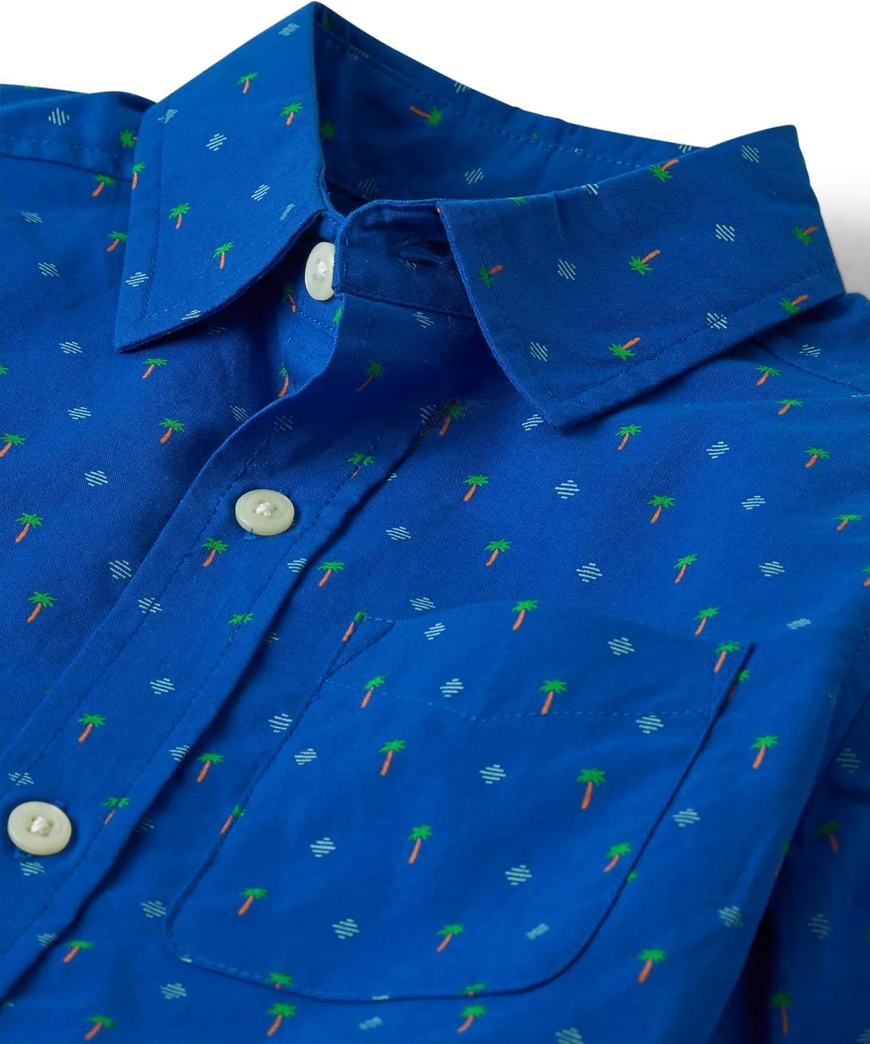 The Children's Place Boys' and Toddler Boys' Short Sleeve Button Down Shirt