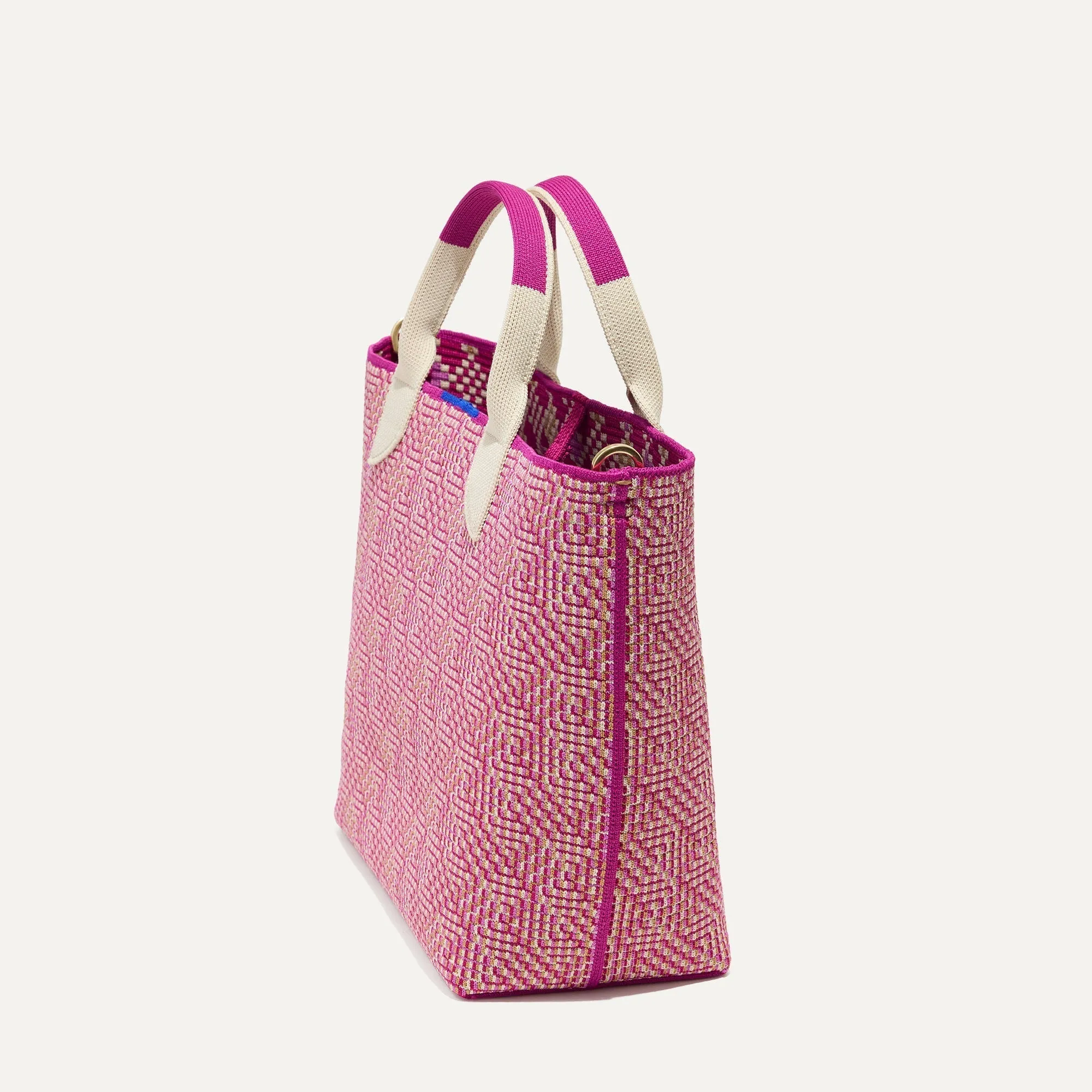 The Lightweight Petite Tote - Fuchsia Geo