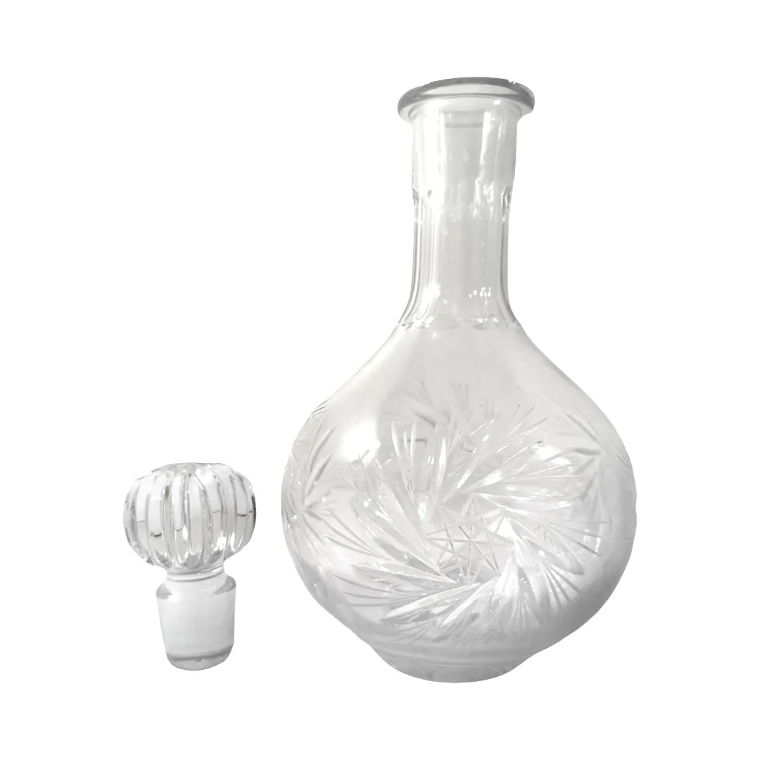 Vintage Czech Cut Crystal Decanter