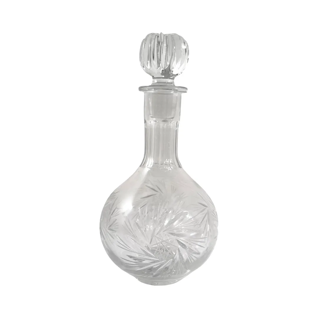 Vintage Czech Cut Crystal Decanter