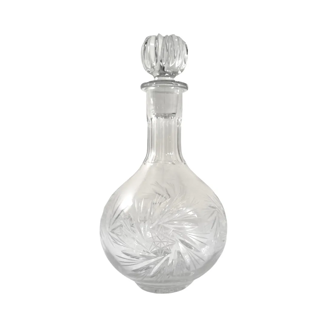 Vintage Czech Cut Crystal Decanter