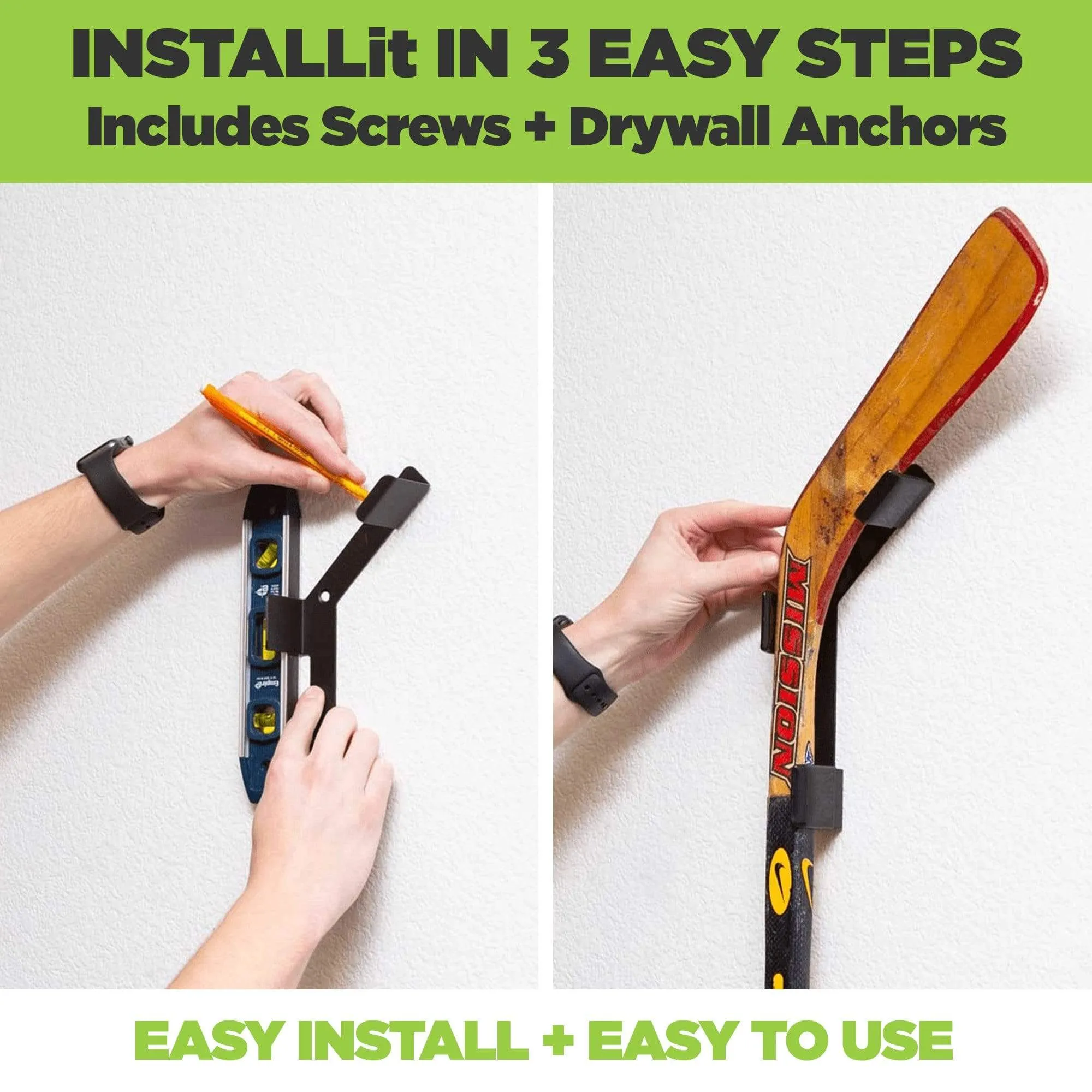 W - HIDEit VHockey | Vertical Hockey Stick Mount- DISCONTINUED.