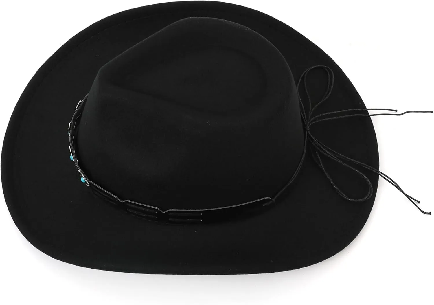 Western Cowboy Hat for Men and Women  Classic Western Style with Adjustable Fit, Vintage Leather Trim