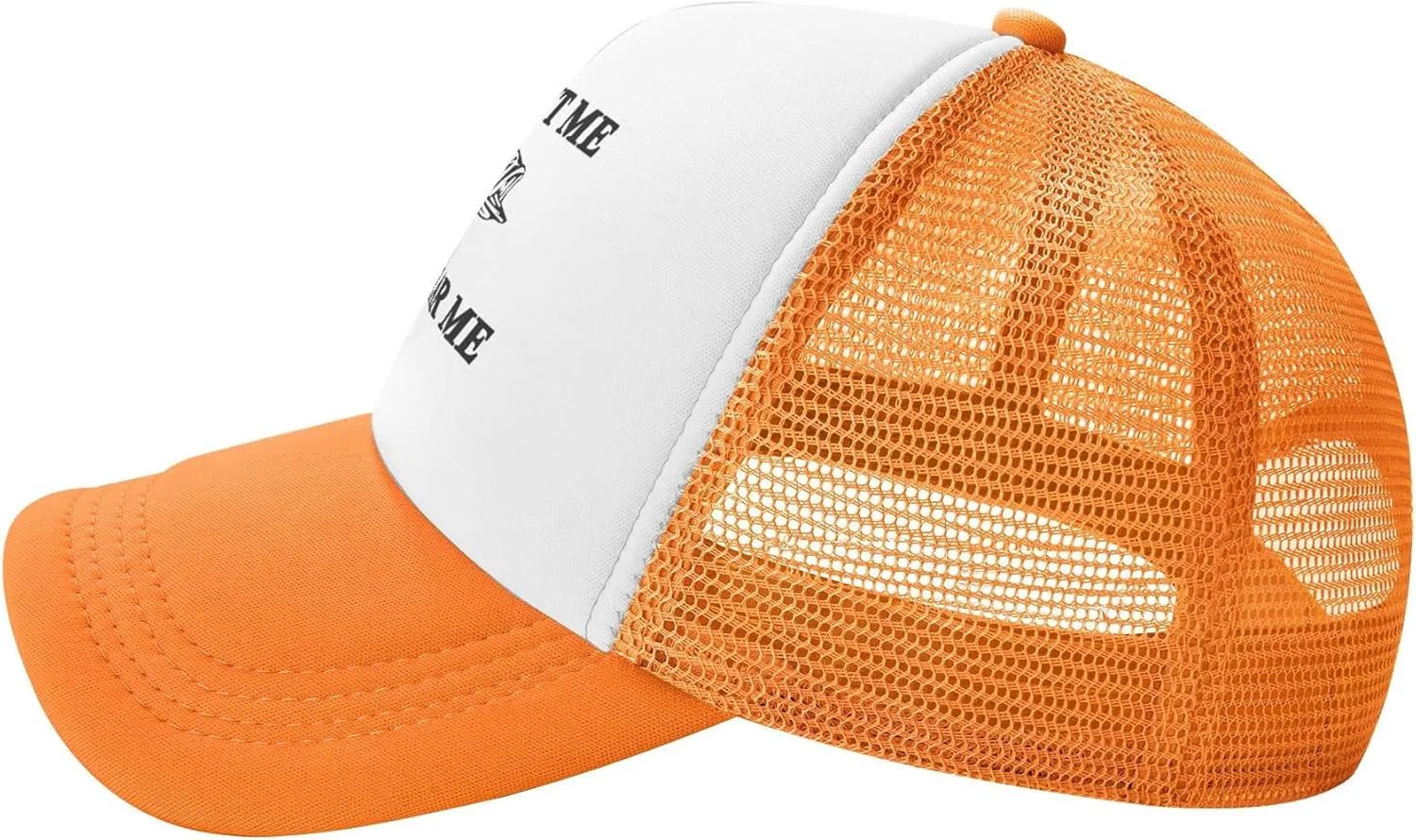 Women Want Me Fish Fear Me Trucker Hat Summer Mesh Cap Trucker Baseball Cap for Men Women